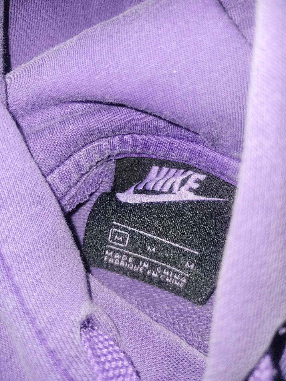 Nike Sportswear Purple Embroidered Hoodie Sweatshirt Men's Pullover Medium